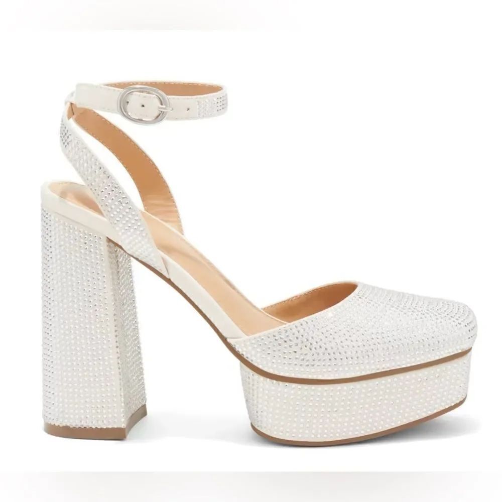 NY&Co Rhinestone Embellished Platform Heels